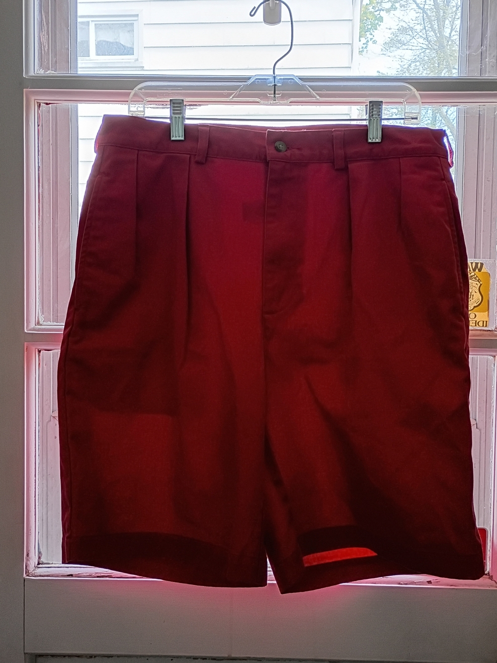 Polo by Ralph Lauren Men’s Shorts Sz 34 Coral-Red Flat Front Chino Cotton Tyler